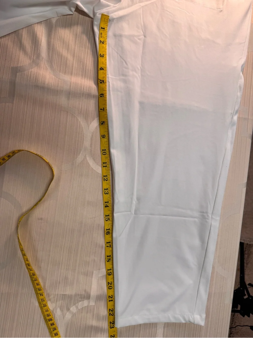Chico's Women's White Stretch Chinos with Front Zip Pockets - Picture 8 of 10